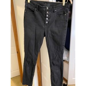 Free People High-Waisted Black Jeans Size 30